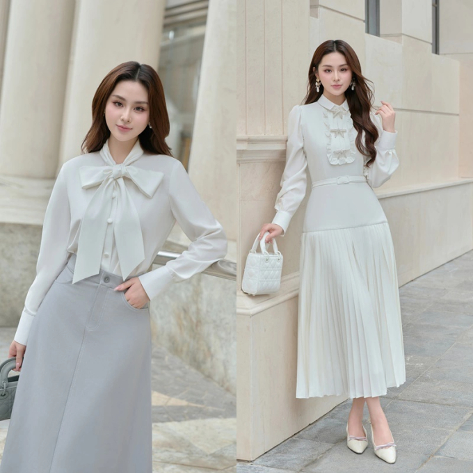 Những thiết kế váy áo thanh lịch, yêu kiều tôn dáng nàng công sở - Ảnh 8. Những thiết kế váy áo thanh lịch, yêu kiều tôn dáng nàng công sở - Ảnh 8.