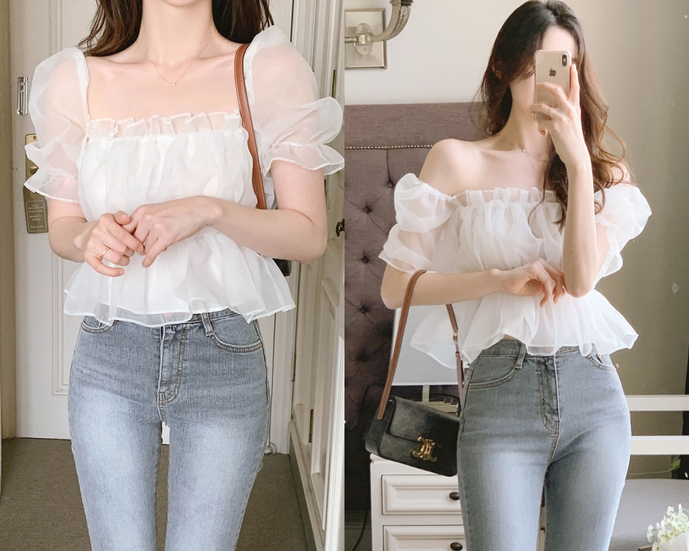 Kiểu áo trễ vai đáng sắm nhất trong mùa hè: Diện được 2 kiểu, từ thanh lịch đến gợi cảm- Ảnh 2. Kiểu áo trễ vai đáng sắm nhất trong mùa hè: Diện được 2 kiểu, từ thanh lịch đến gợi cảm- Ảnh 2.